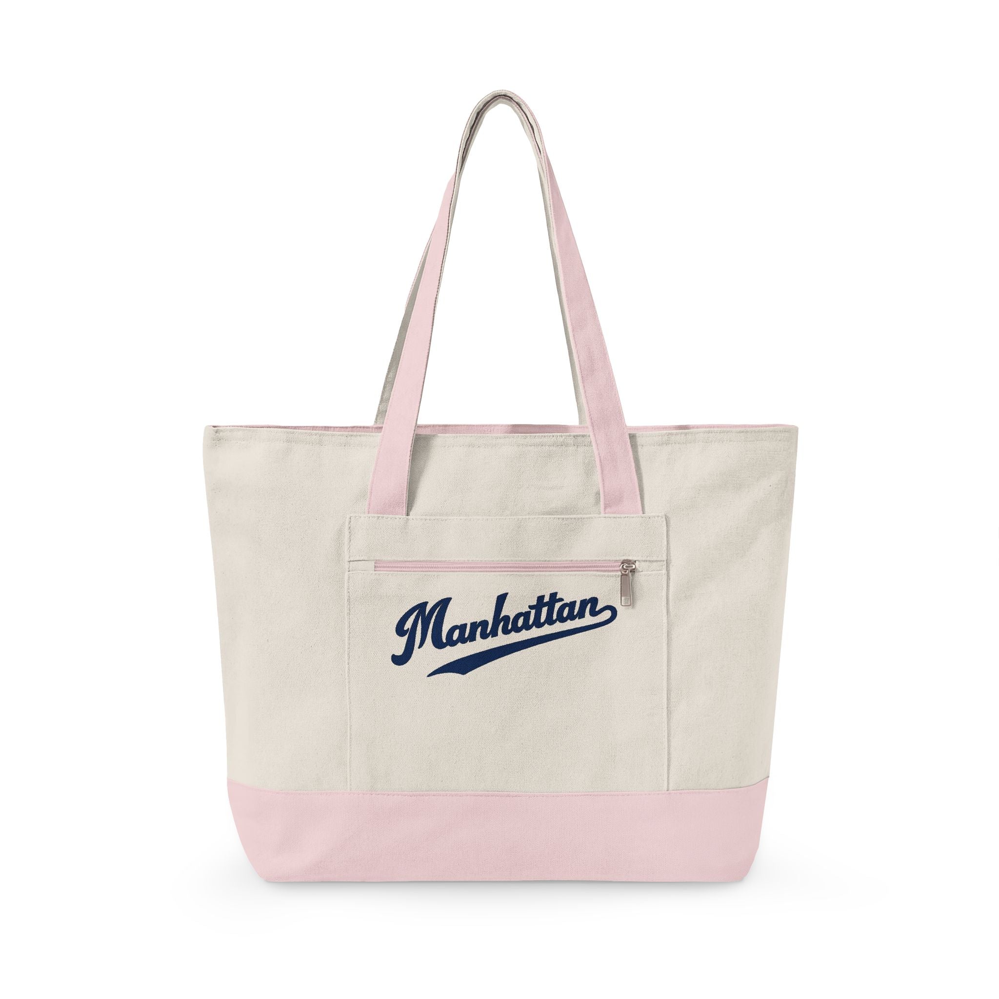 Manhattan Canvas Tote — Zippered Market Bag