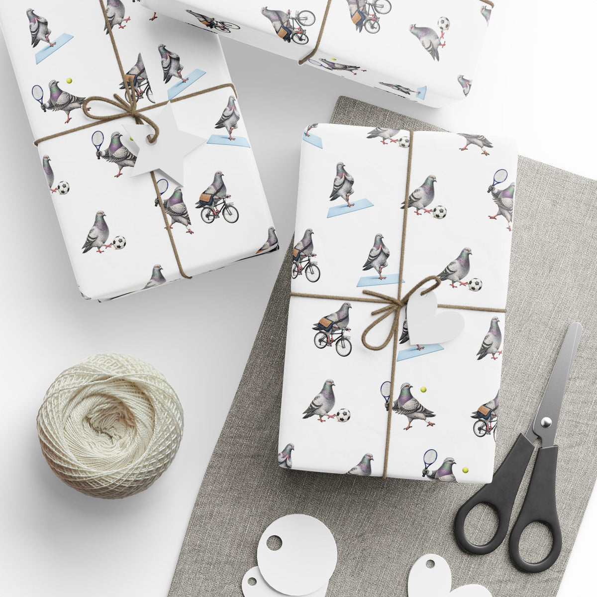 Get Well Soon NYC Pigeon Pattern Gift Wrap Paper | New York Active Lifestyle Bird Lover Wrapping Paper Roll