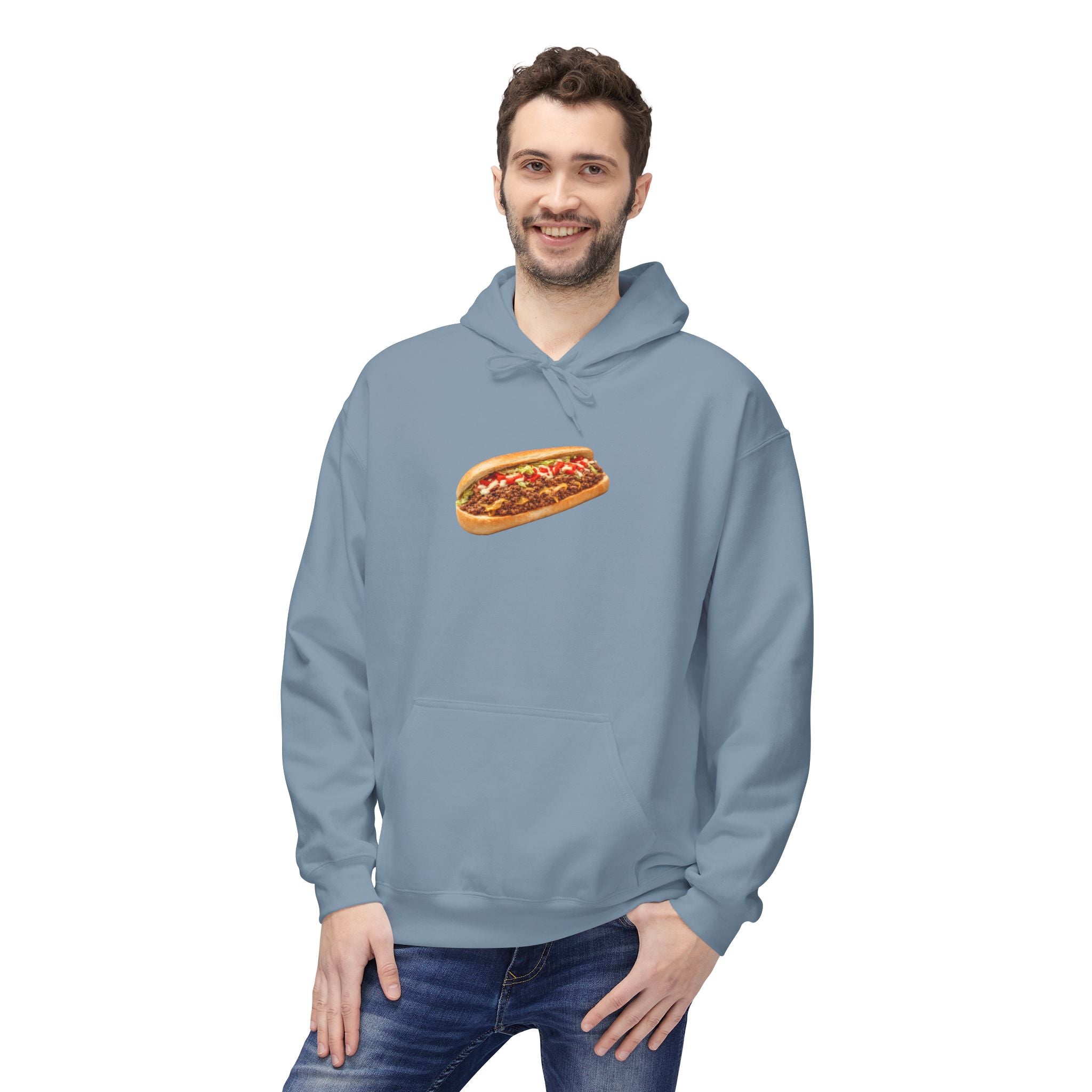 NYC Chopped Cheese Hoodie — New York Sandwich Hooded Pullover Sweatshirt