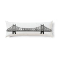 Ed Koch Queensboro Bridge Silhouette Pillow – Minimalist Cityscape Decor