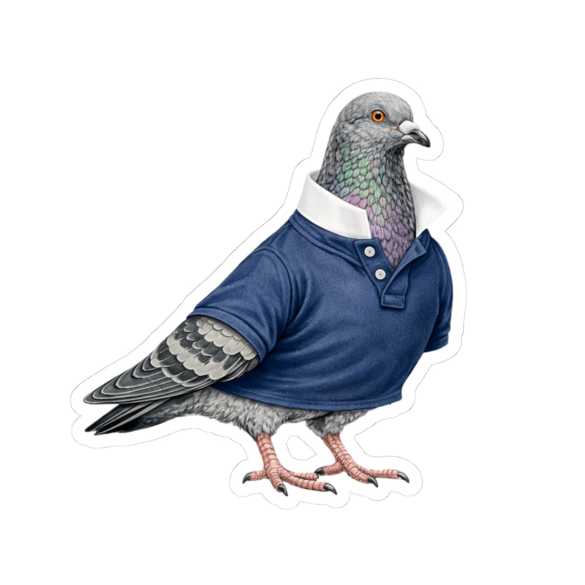 Upper East Side NYC Pigeon 3" x 3" Sticker
