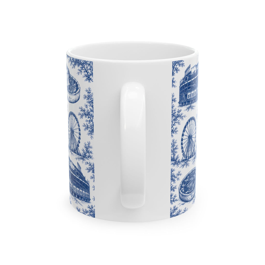Chicago Blue Toile de Jouy Ceramic Mug (11oz)