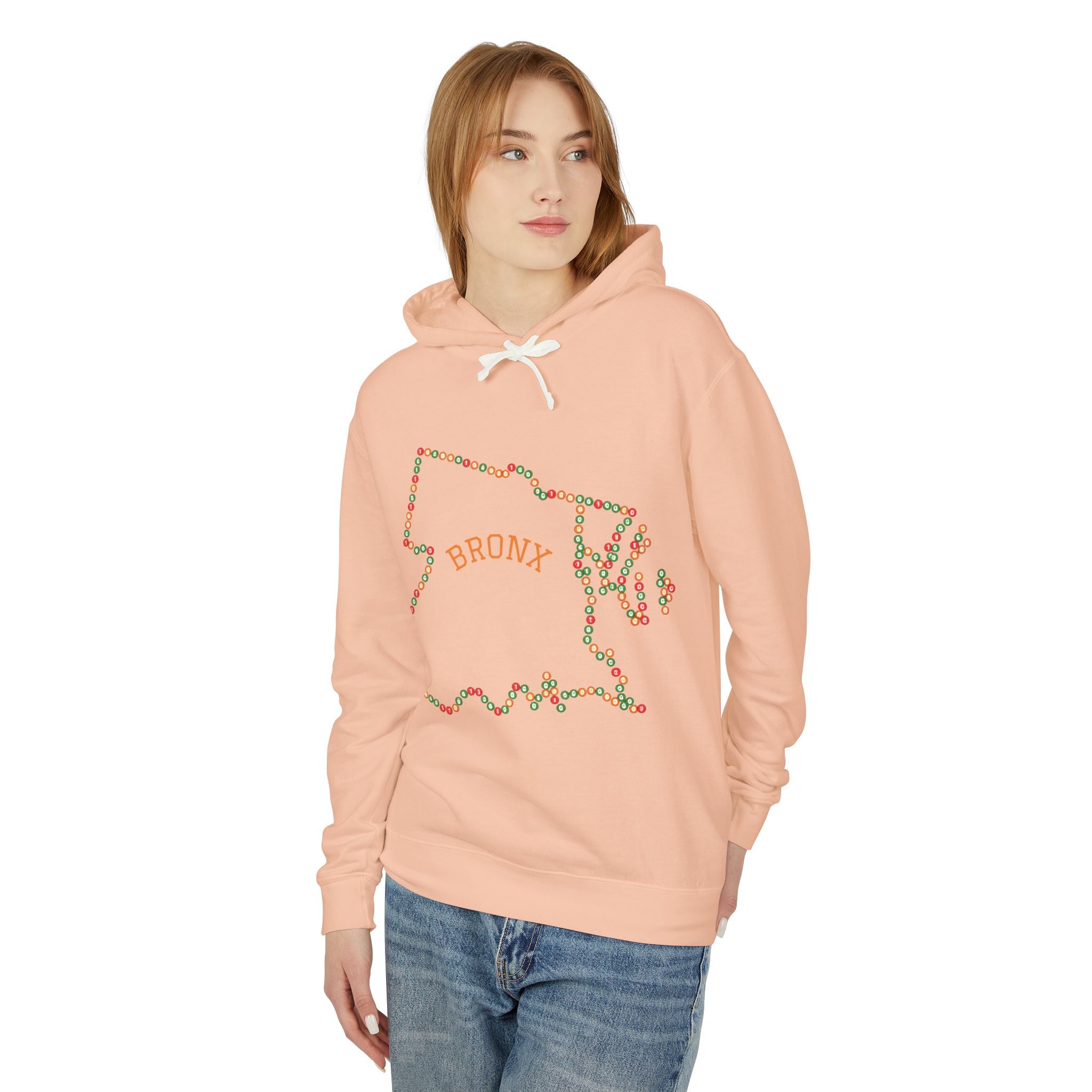 Bronx Map Subway  Hoodie | New York Borough Outline Hooded Sweatshirt