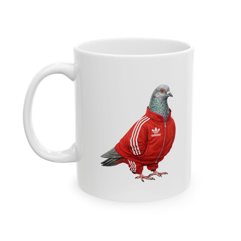 Customizable Brighton Beach NYC Pigeon Mug | New York Brooklyn Track Suit Bird Lovers Ceramic Coffee Cup