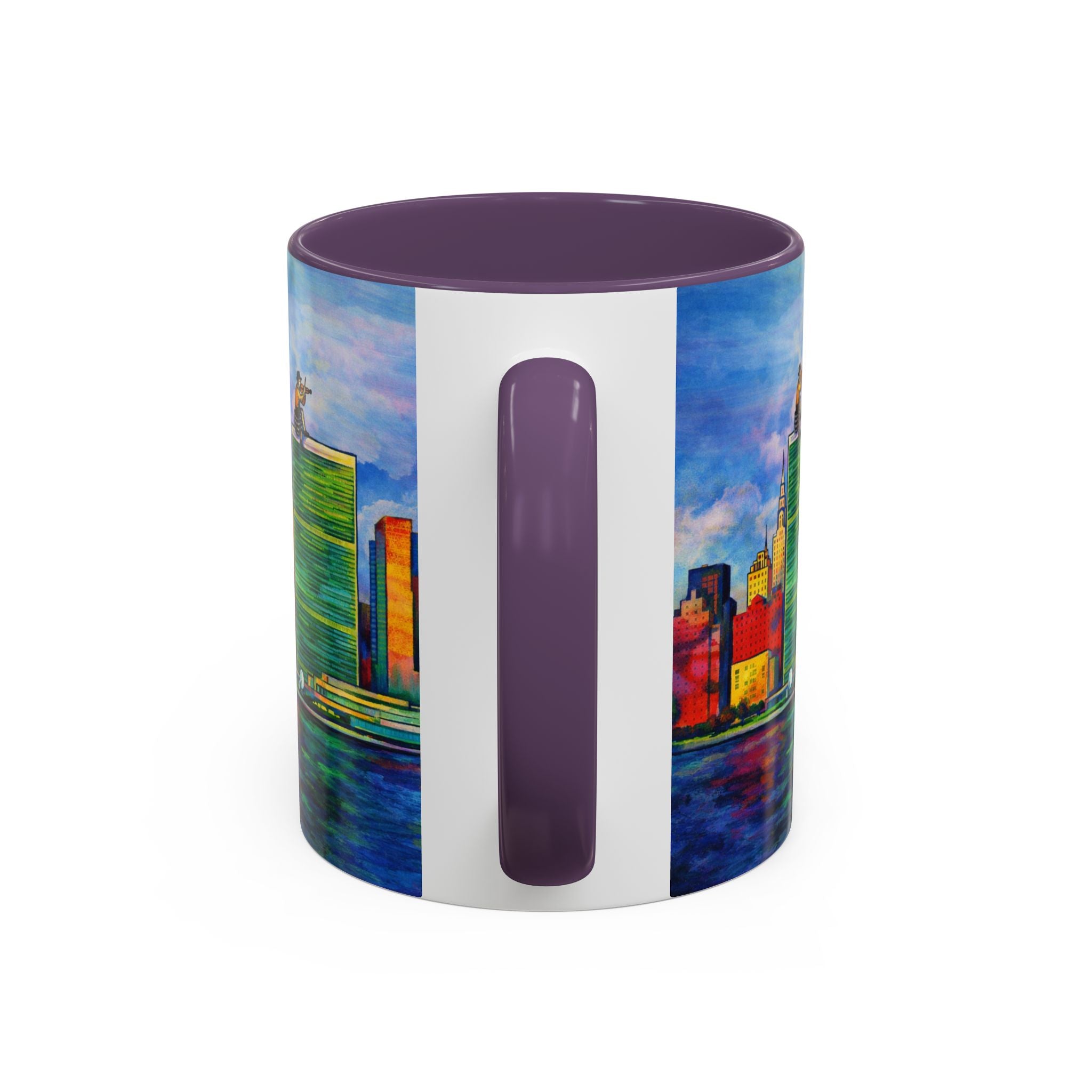 Fiddler on the Manhattan Roof  Marc Chagall-inspired Fan Art NYC Accent Coffee Mug