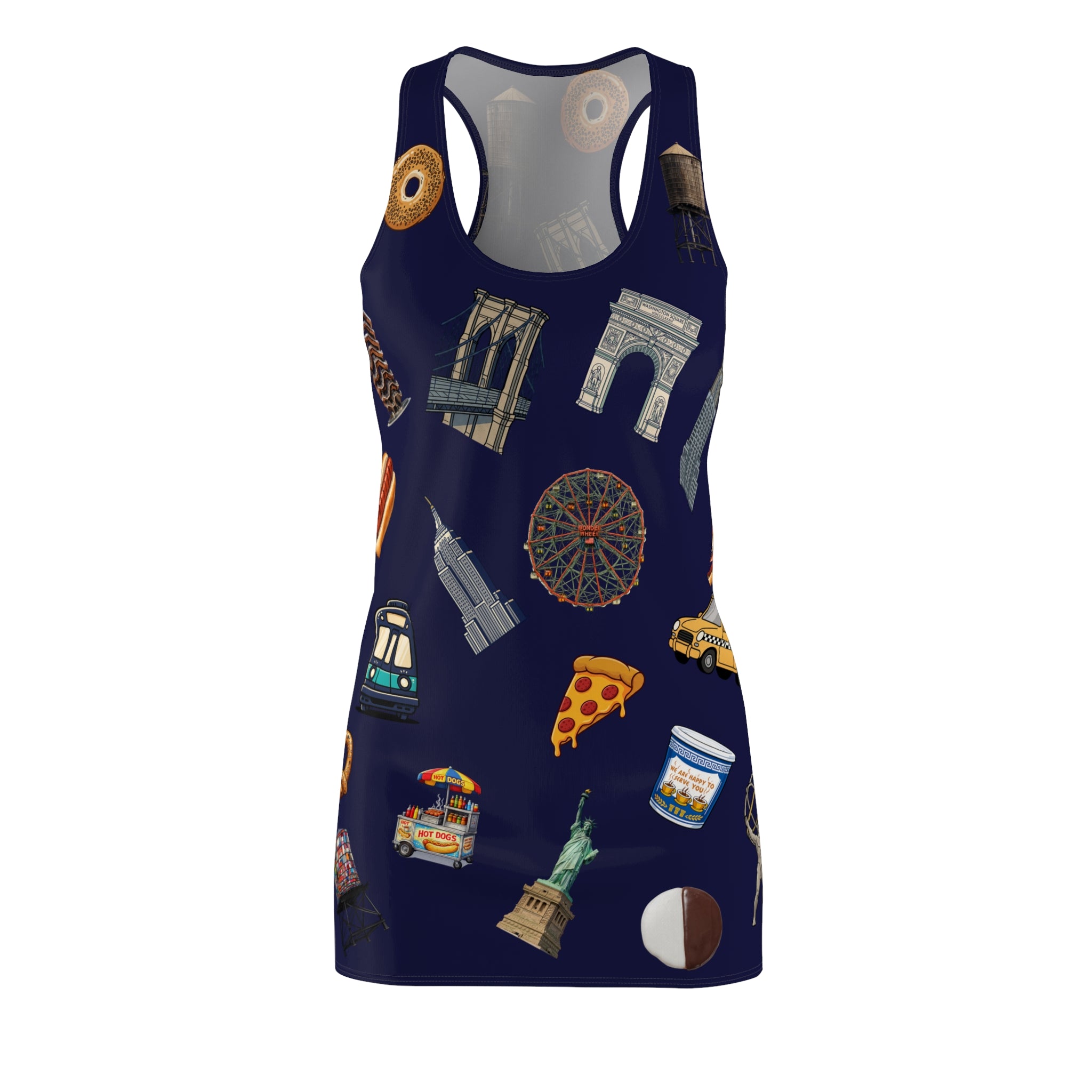 Vestido nadador Icons of New York City — Cubrebaños de las atracciones de NYC