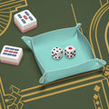 Robin's Egg Blue PVC Leather Mahjong Dice Tray