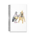 Customizable SoHo NYC Pigeon Spiral Journal |  New York Basquiat Artist Painter Bird Lovers Notebook