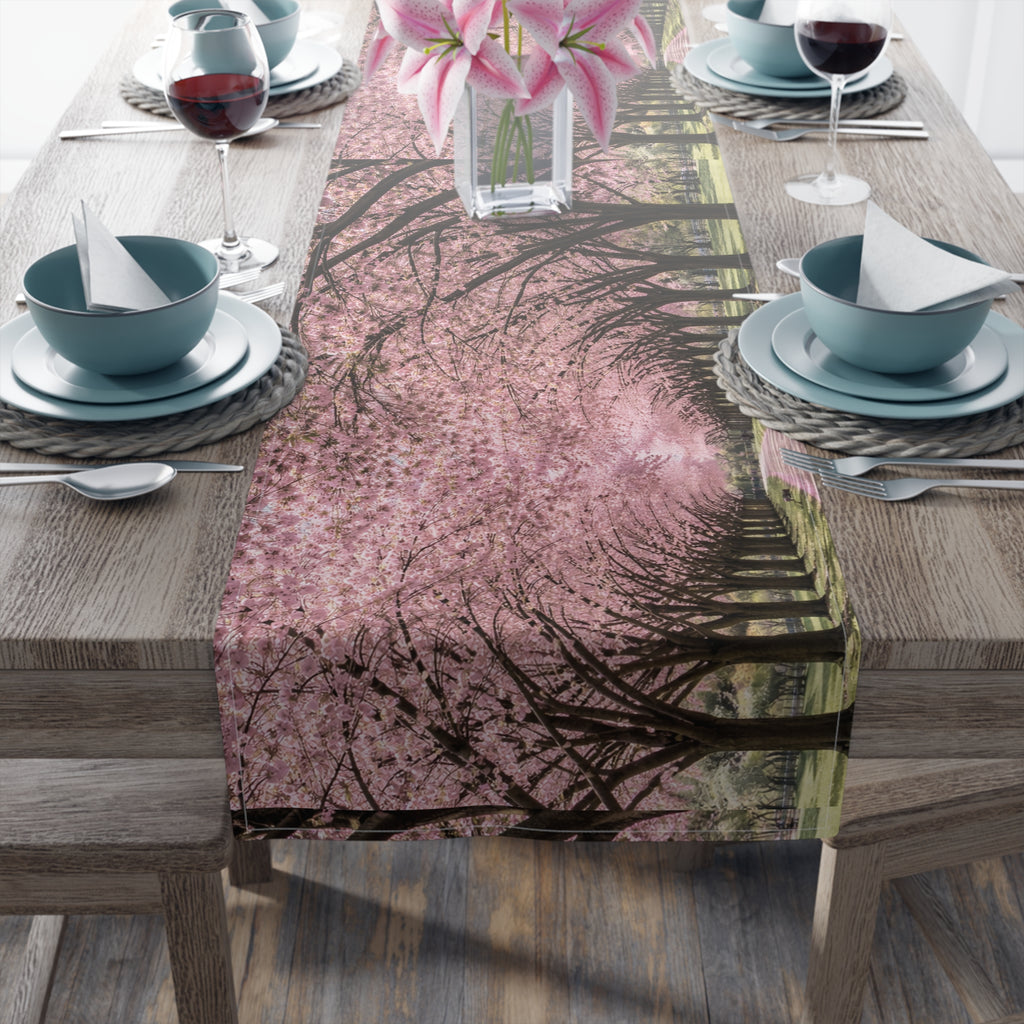 Prospect Park Cherry Blossoms Table Runner — Brooklyn Flowers Dining Table Decor