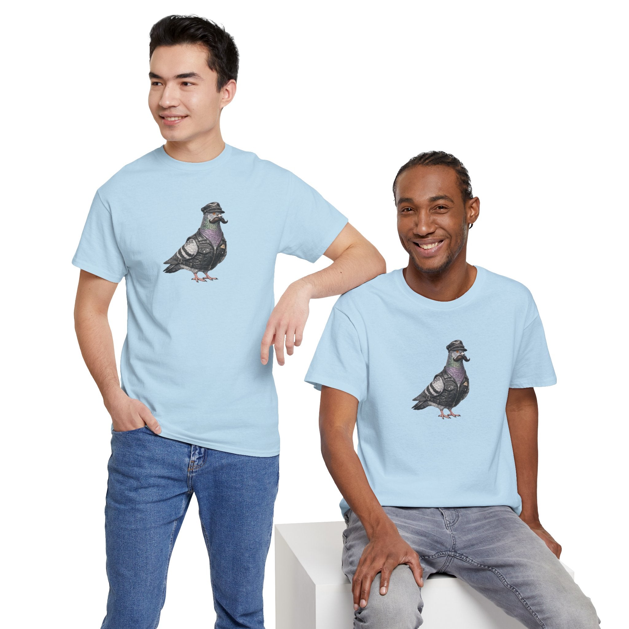 Customizable Chelsea NYC Pigeon T-Shirt | Motorcycle Rider Tee