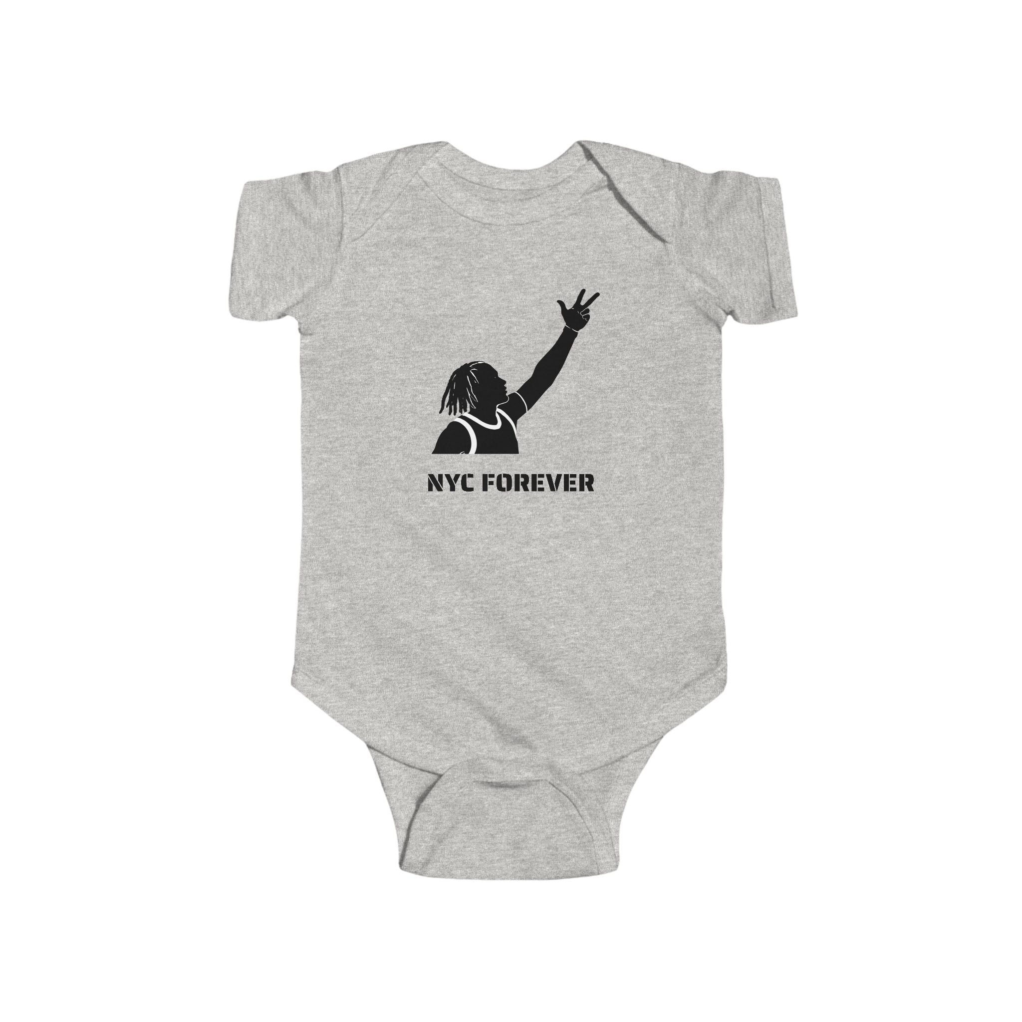 Jalen Brunson NYC Forever baby bodysuit | New York Basketball infant onesie
