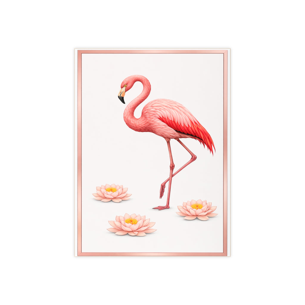 Bronx Zoo Pink Flamingo Ceramic Shower Tile - Coastal Ceramic Bath Tile 6" x 8"