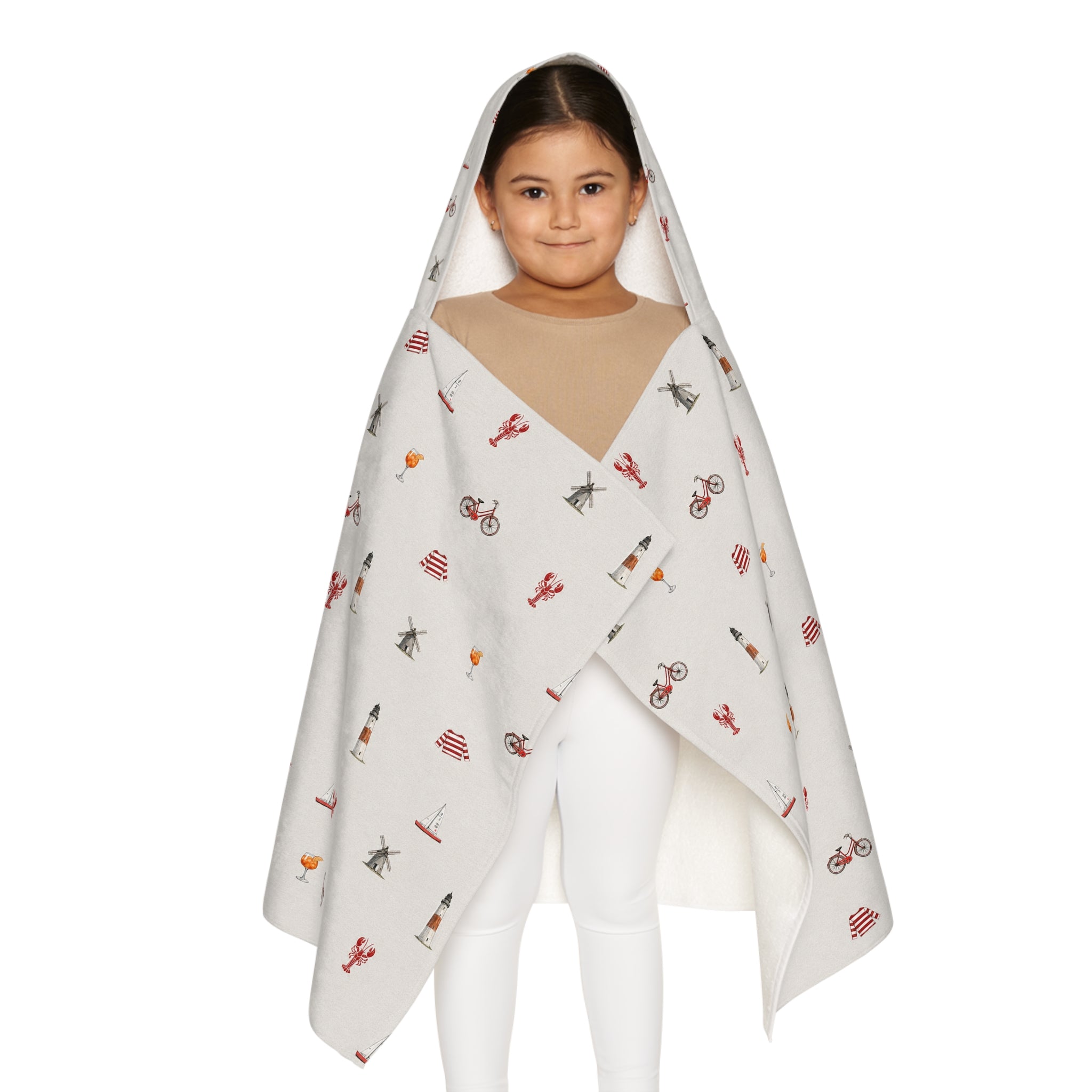 Icons of the Hamptons Heather Gray Hooded Kids Towel