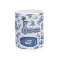 Queens Blue Toile de Jouy Mug | Chinoiserie Ceramic Coffee Cup