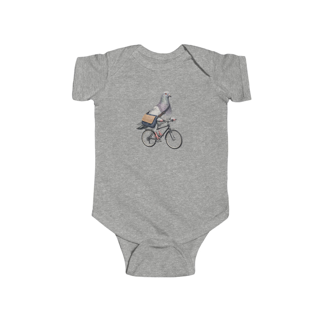 Customizable Midtown Manhattan NYC Pigeon Baby Onesie | New Yorker Reveal Infant Bodysuit