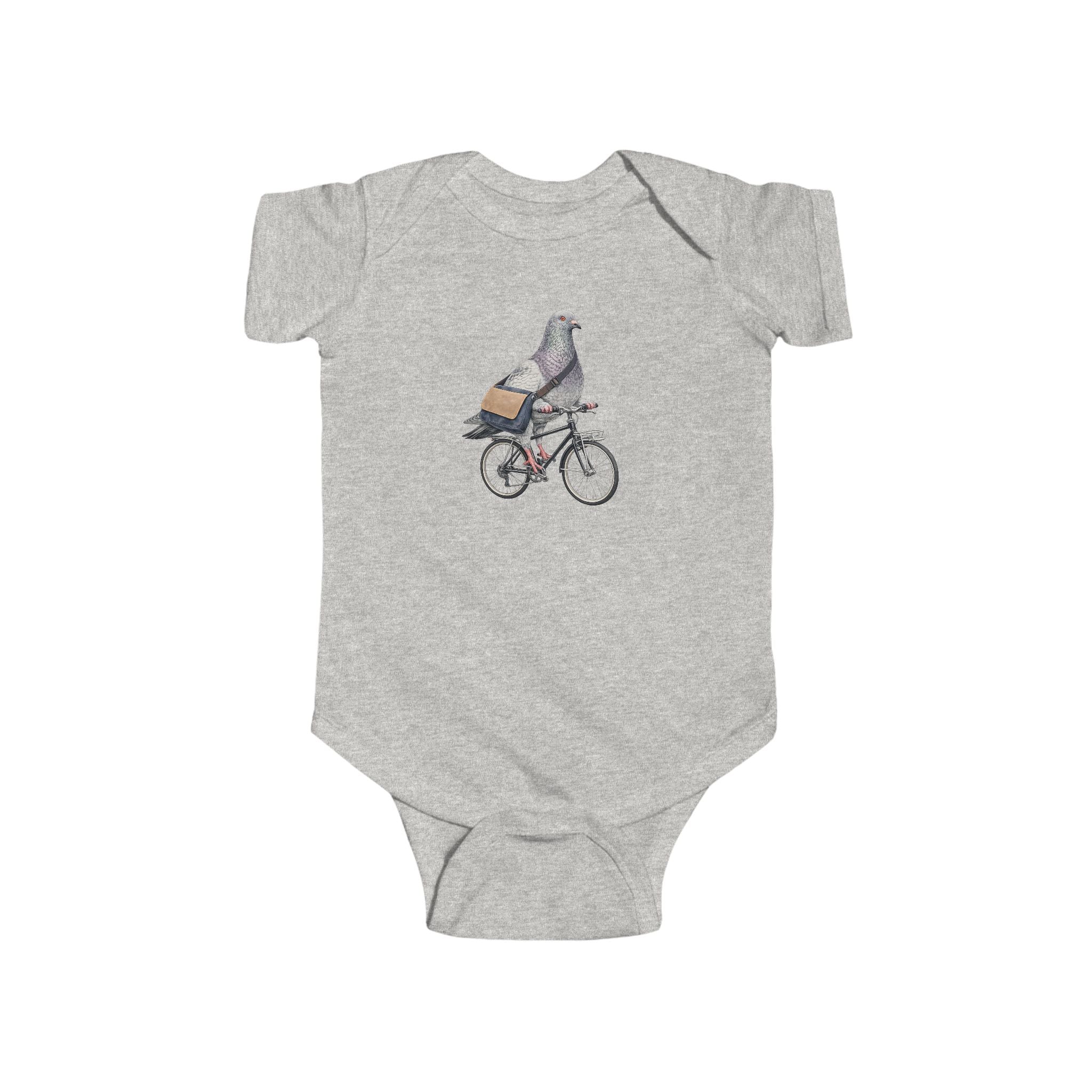 Customizable Midtown Manhattan NYC Pigeon Baby Onesie | New Yorker Reveal Infant Bodysuit