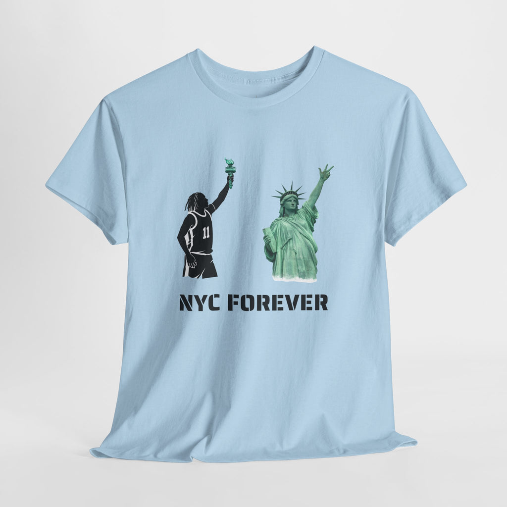 New York Forever Basketball Tee | Jalen Brunson Statue of Liberty T-Shirt