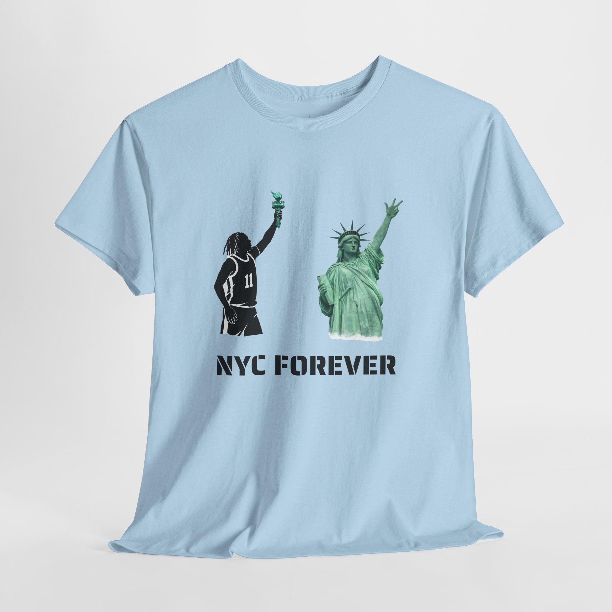 New York Forever Basketball Tee | Jalen Brunson Statue of Liberty T-Shirt