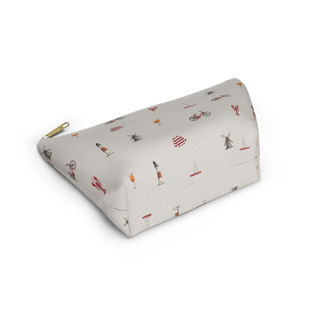 Icons of The Hamptons Heather Gray Accessory Pouch — T-Bottom Makeup Bag