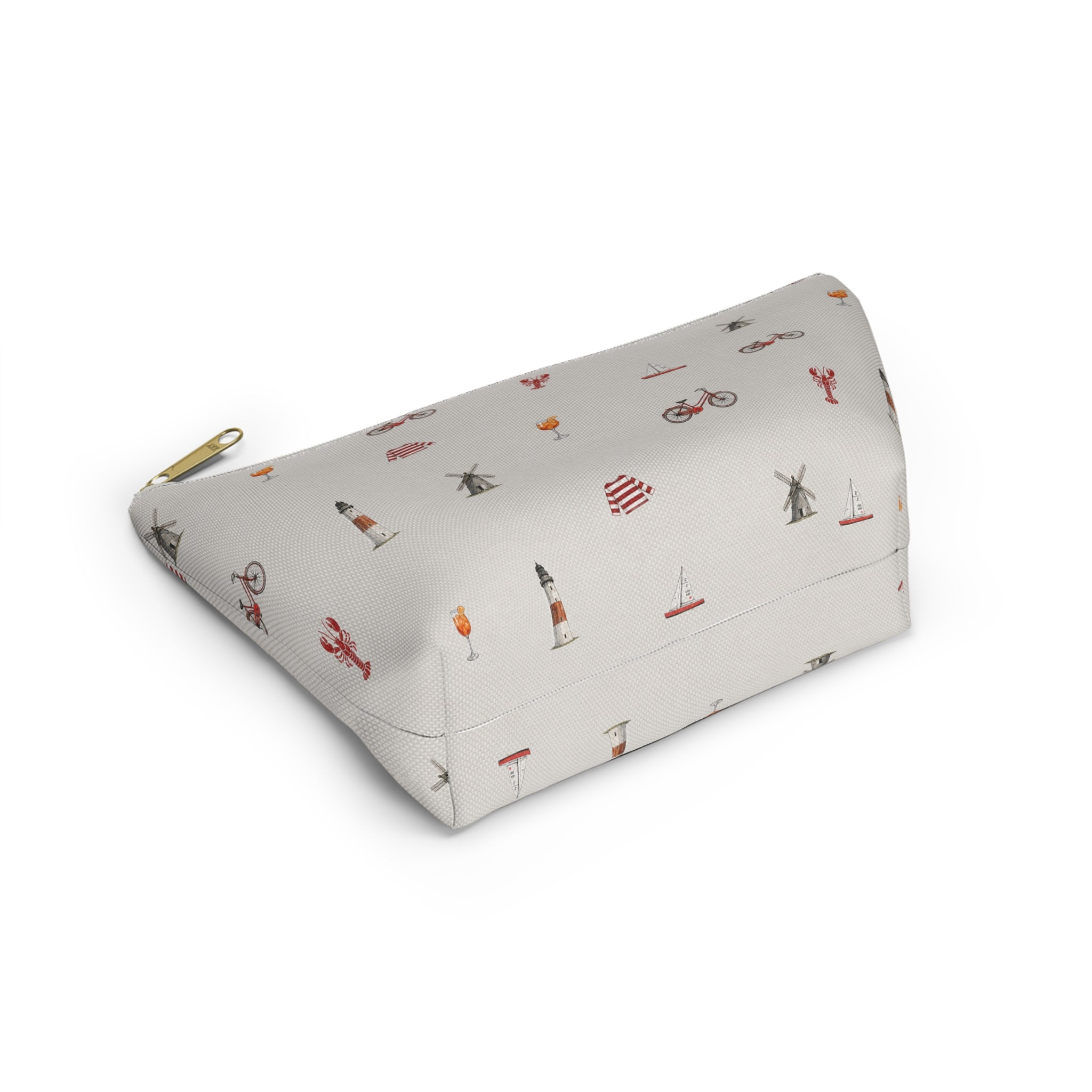 Icons of The Hamptons Heather Gray Accessory Pouch — T-Bottom Makeup Bag