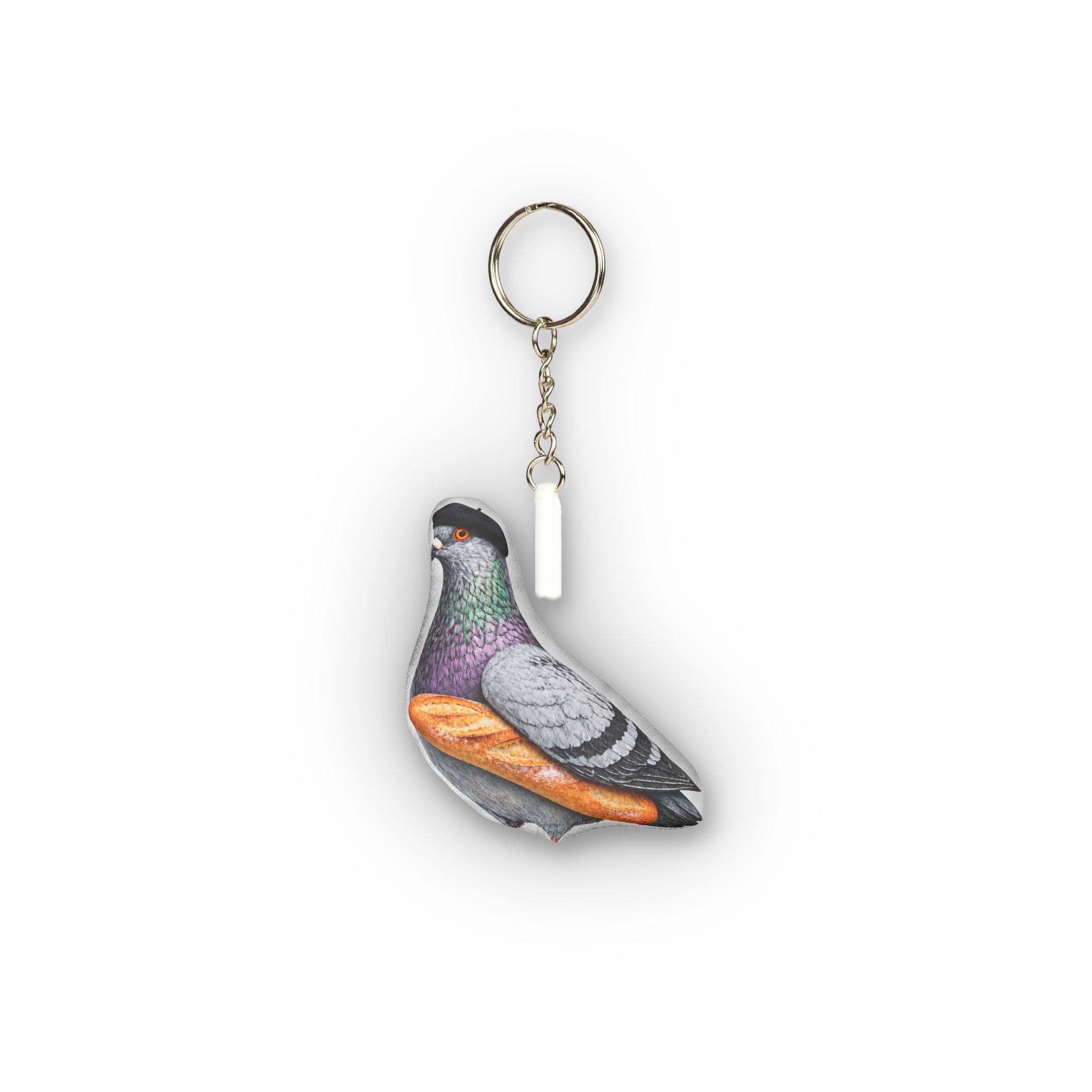 Carroll Gardens NYC Pigeon Mini Plush Keychain | Bird Lovers Plushie Bag Charm