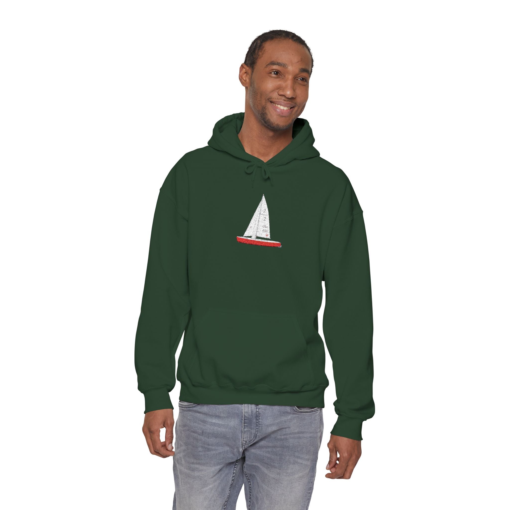 Sudadera con capucha unisex bordada de Central Park Model Sailboat NYC  Sudadera con capucha bordada de velero de Nueva York