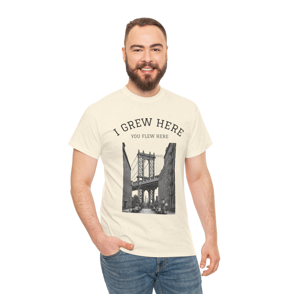 DUMBO Brooklyn Manhattan Bridge T-Shirt  I  I Grew Here You Flew Here Tee