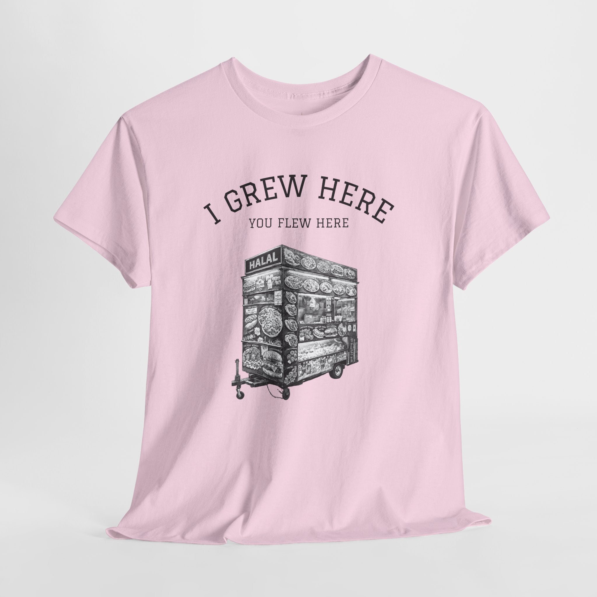 NYC Halal Food Cart Tee | New York I Grew Here You Flew Here T-Shirt