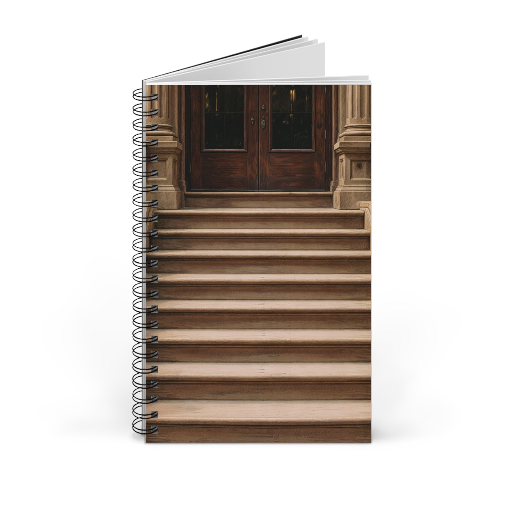 Cuaderno de espiral de la entrada de piedra rojiza de Nueva York - Cuaderno de arquitectura de Nueva York
