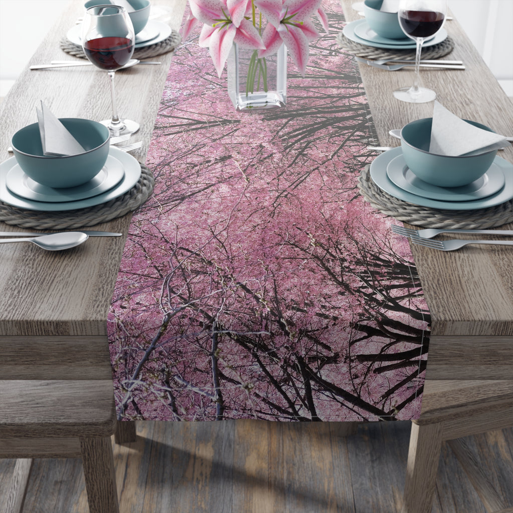 Flushing Meadows Corona Park Cherry Blossoms Table Runner — Queens Flowers Dining Table Decor