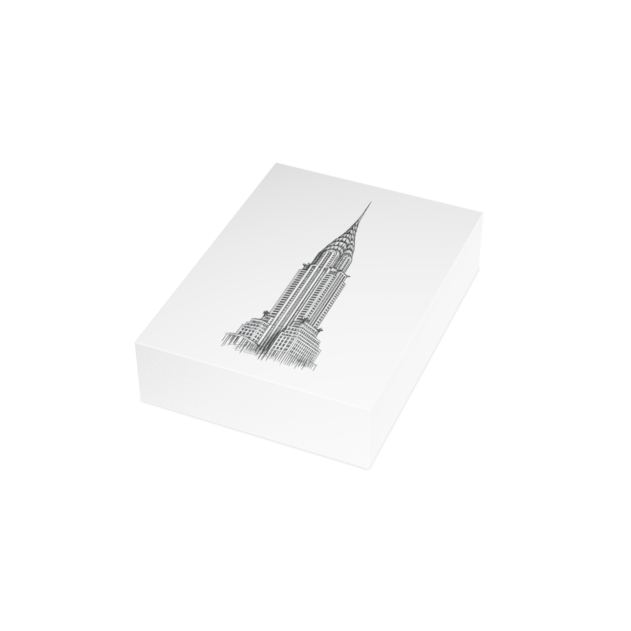 Chrysler Building Postcard Set — Architectural Sketch Postcard Bundle