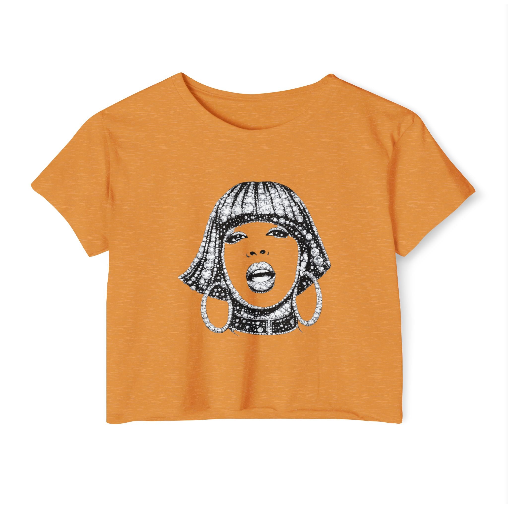 Diamond Queen of Hip Hop Soul Crop Top T-shirt   Music Tee