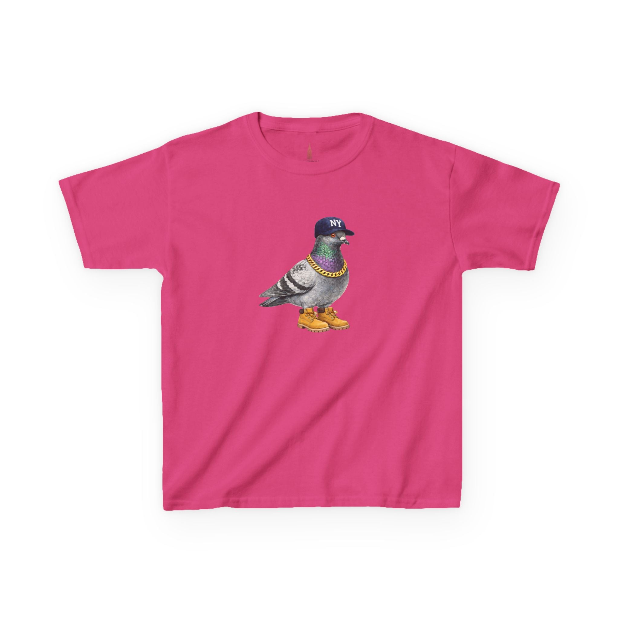 Customizable Bronx NYC Pigeon Kid Tee —  Cute Baseball Fan Bird T-Shirt for Children
