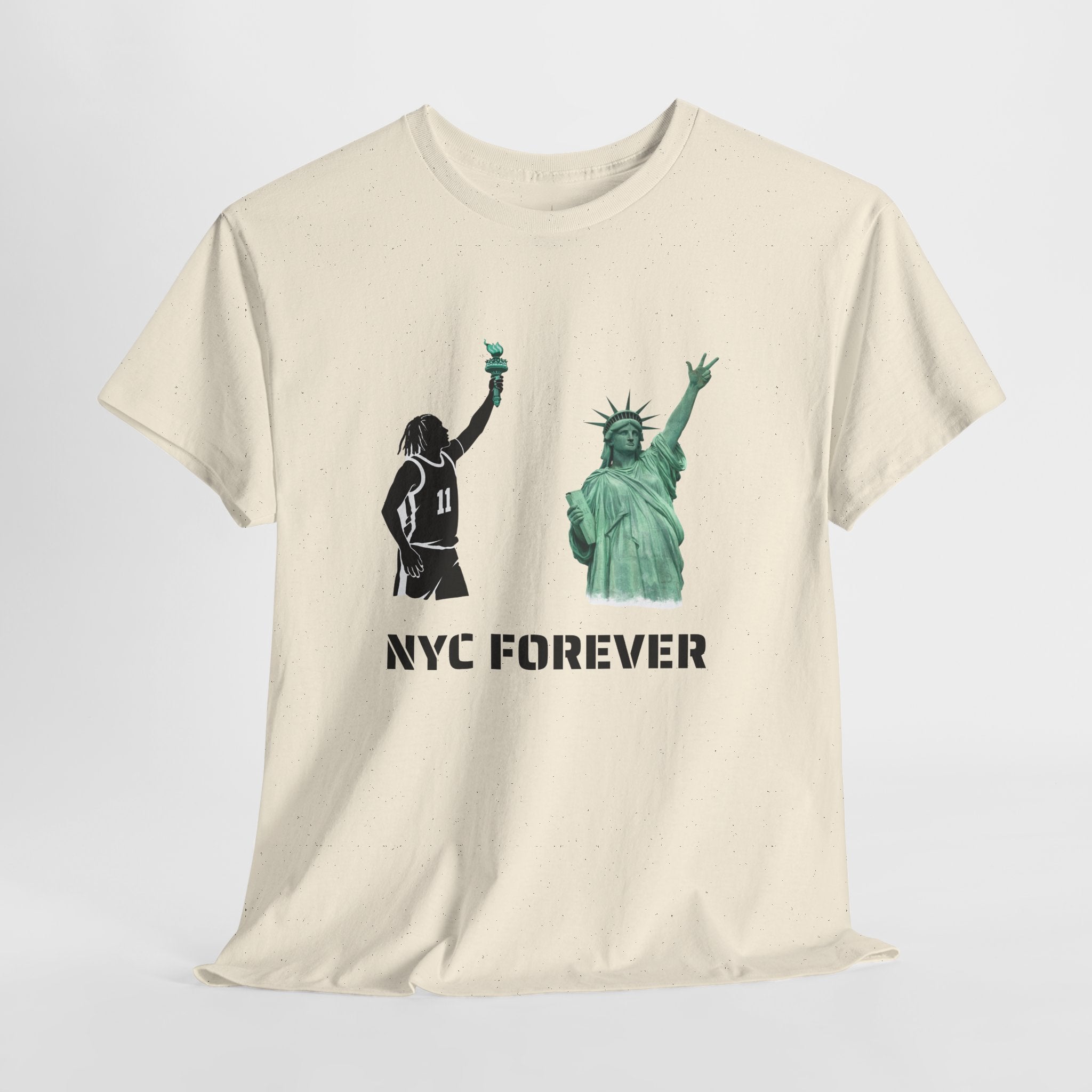 New York Forever Basketball Tee | Jalen Brunson Statue of Liberty T-Shirt