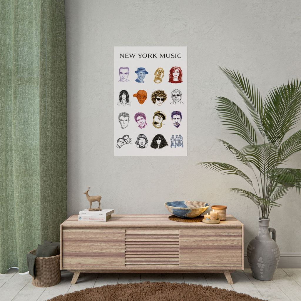 New York Music Rolled Poster | NYC Artists Musicians Poster