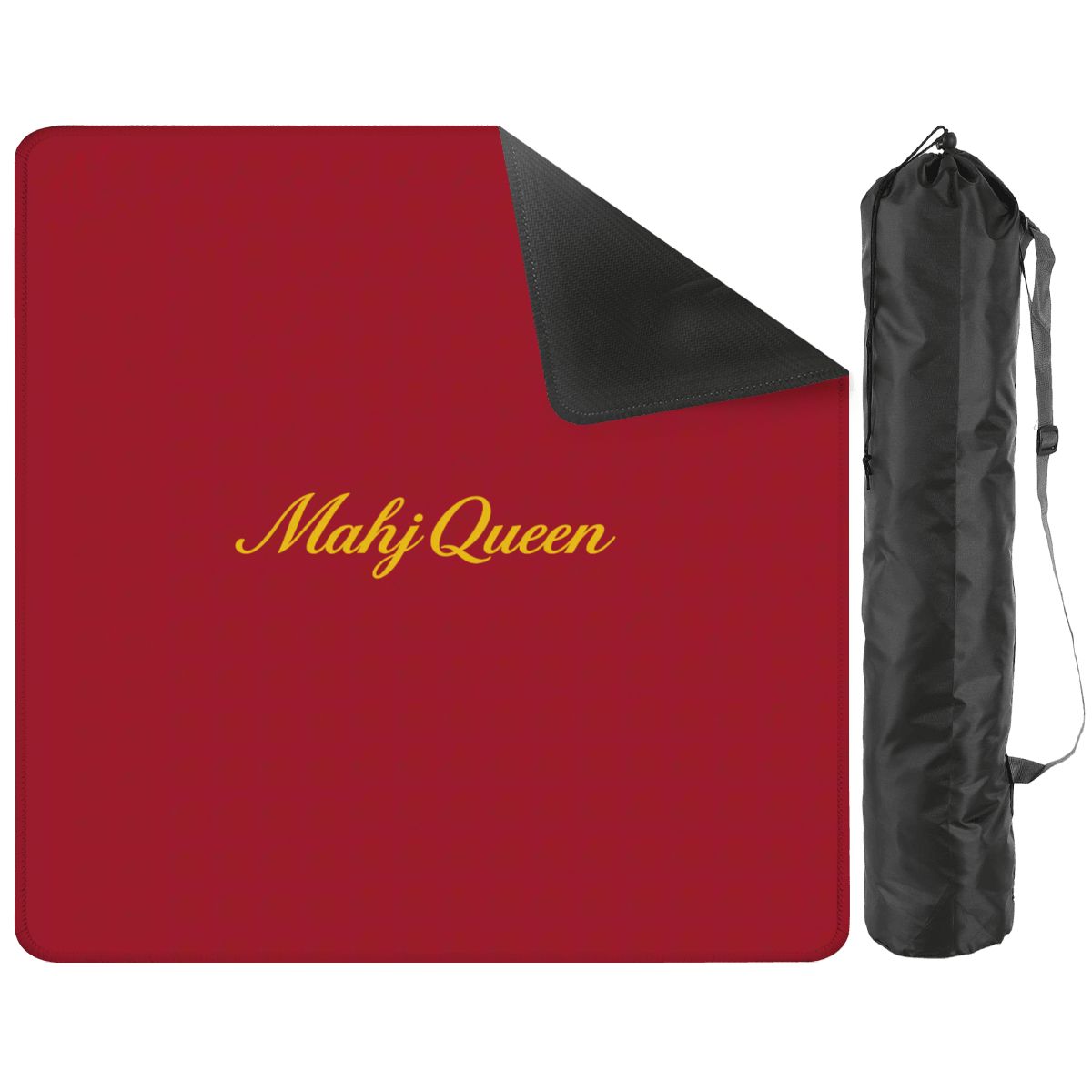 Maroon Mahj Queen Mahjong Mat 31.5"x31.5" (Ship Folded)