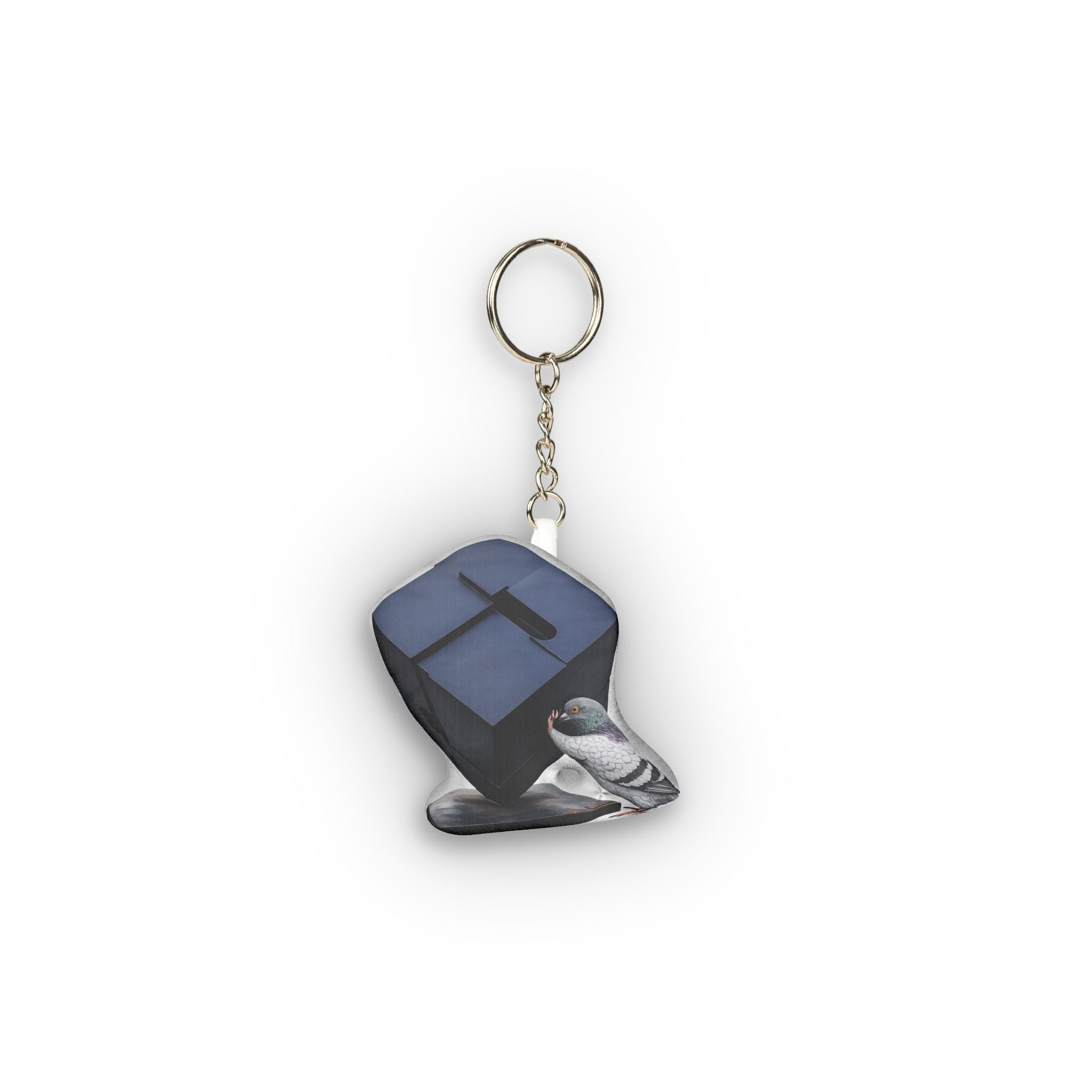 Astor Place NYC Pigeon Mini Plush Keychain | New York East Village Bird Lovers Plushie Bag Charm