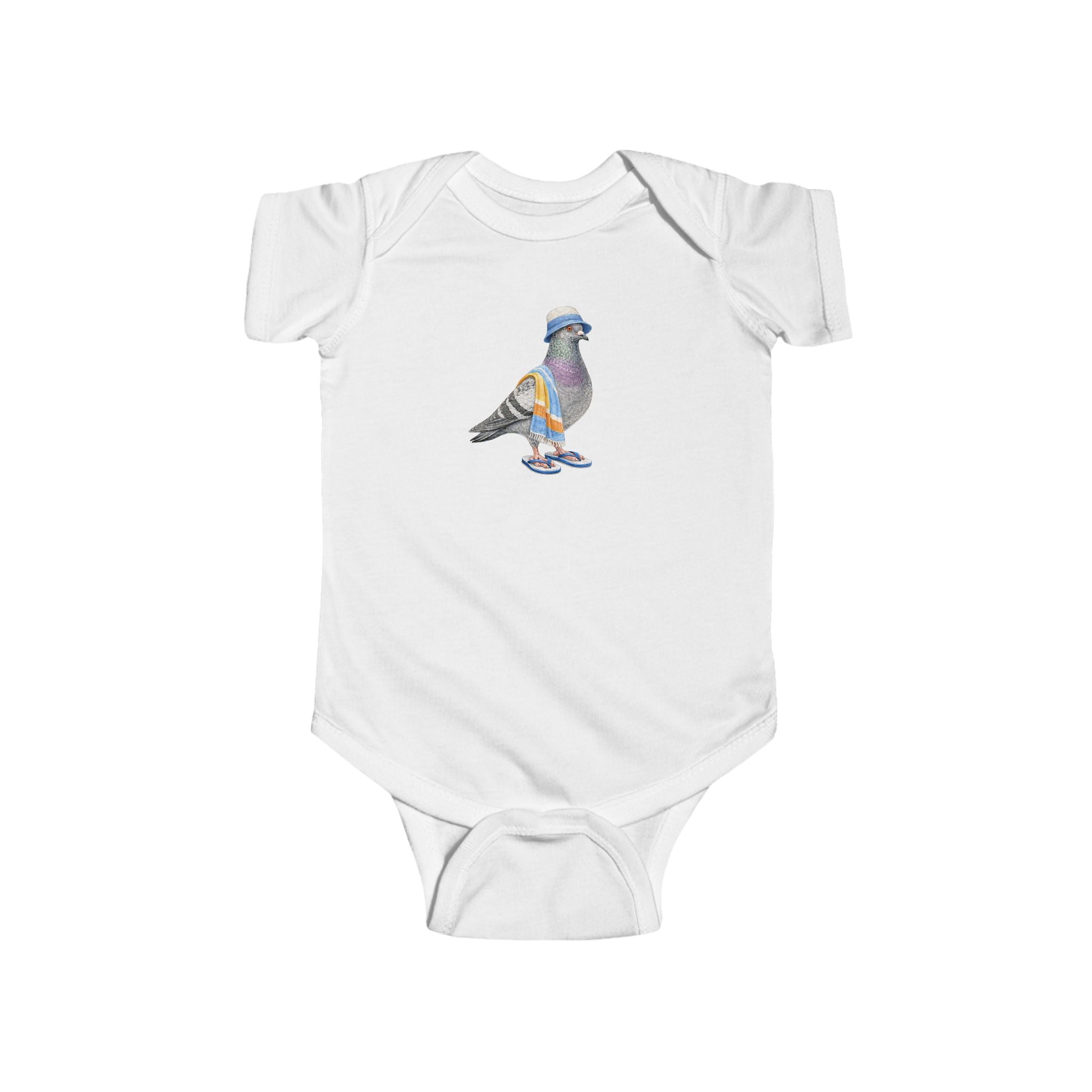 Customizable Coney Island NYC Pigeon Baby Onesie | New Yorker Reveal Infant Bodysuit
