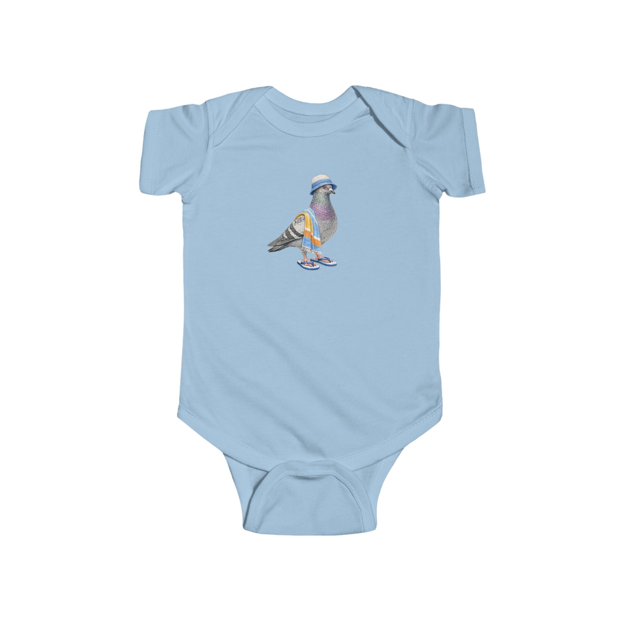 Customizable Coney Island NYC Pigeon Baby Onesie | New Yorker Reveal Infant Bodysuit