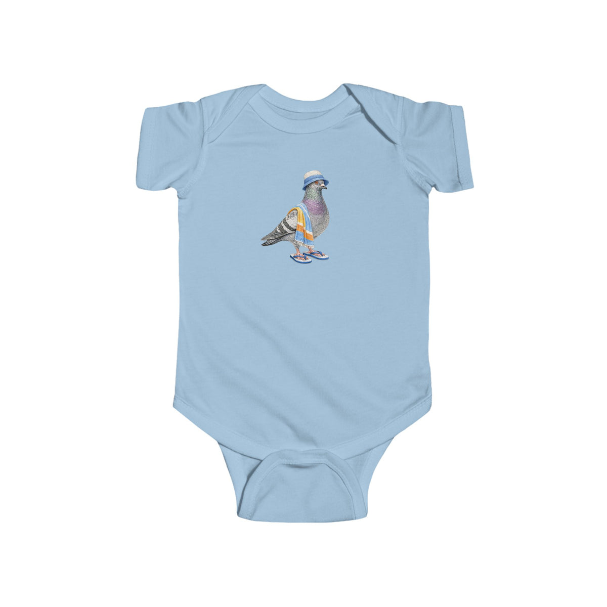 Customizable Coney Island NYC Pigeon Baby Onesie | New Yorker Reveal Infant Bodysuit