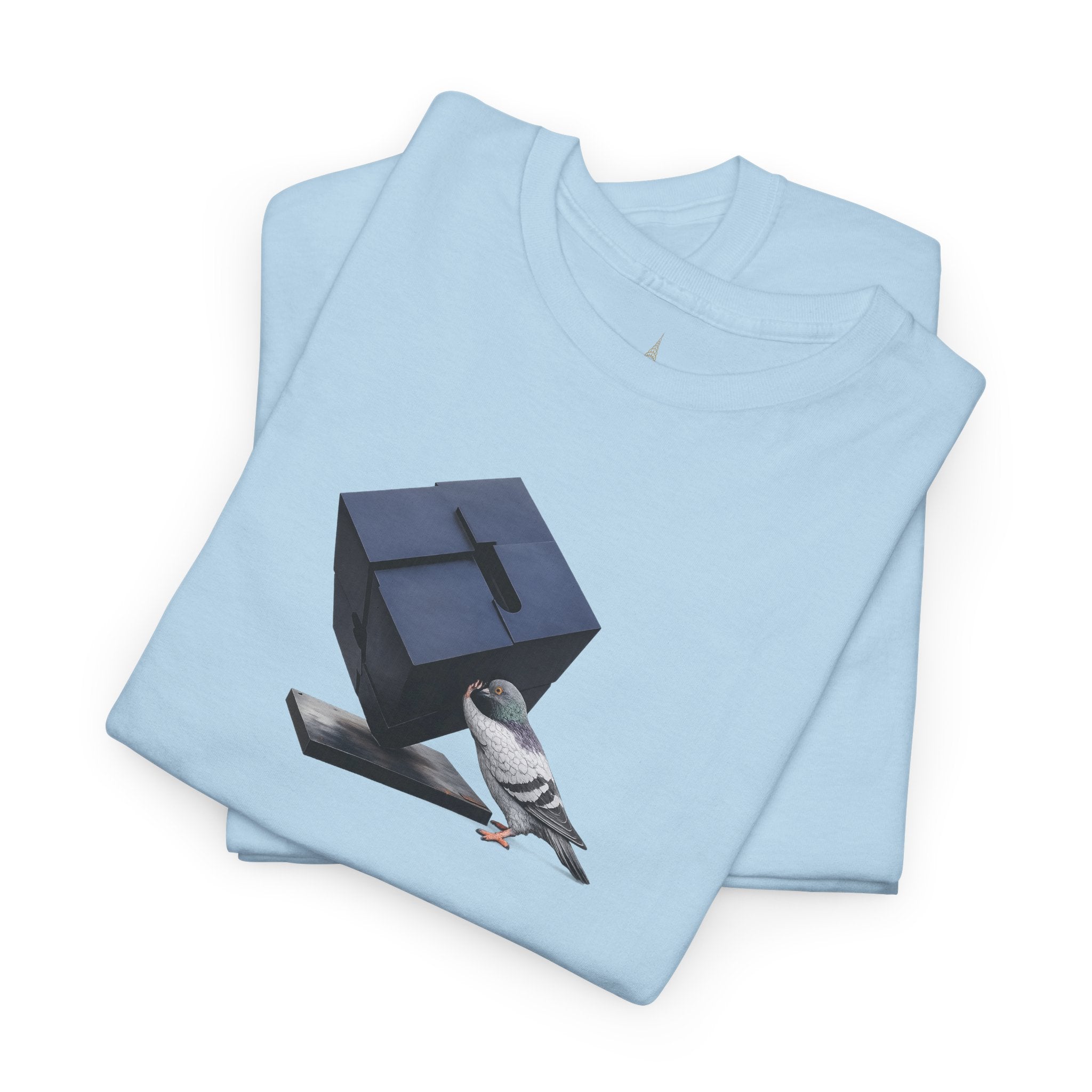 Customizable Astor Place NYC Pigeon T-Shirt | Alamo Black Cube Tee