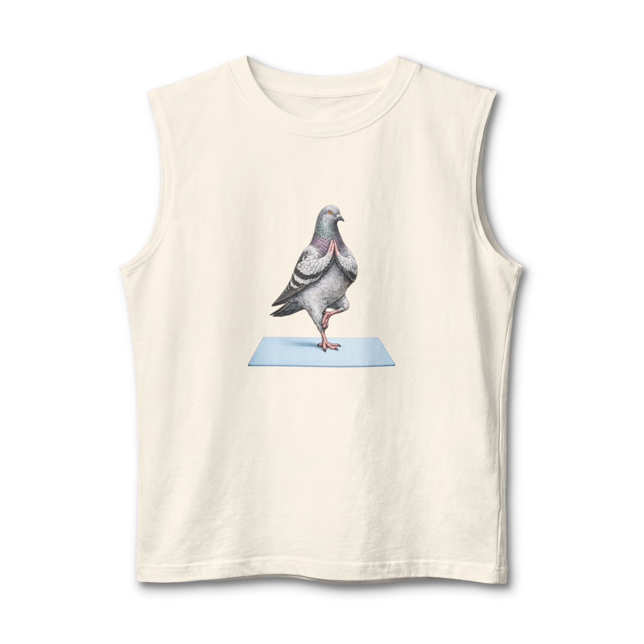 Central Park NYC Pigeon Yoga Muscle Tank Top | Yoga Bird Lovers Tee