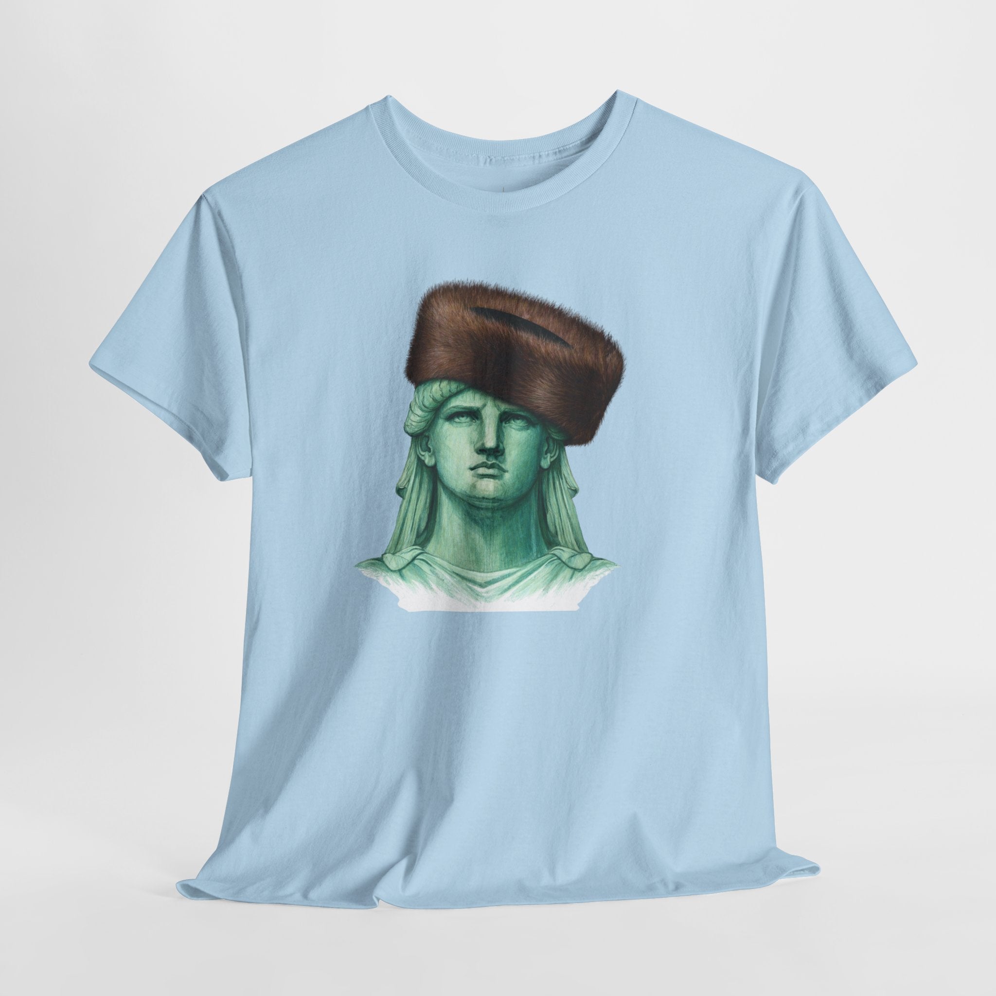 Statue of Liberty Crowned with Shtreimel T-Shirt | NYC Statue Tee