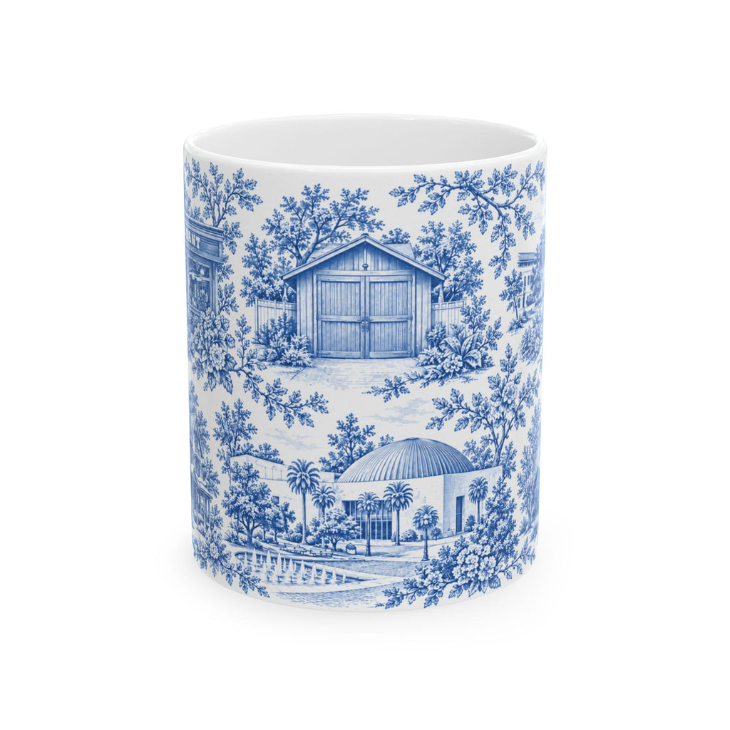 Silicon Valley Blue Toile de Jouy 11oz Ceramic Mug