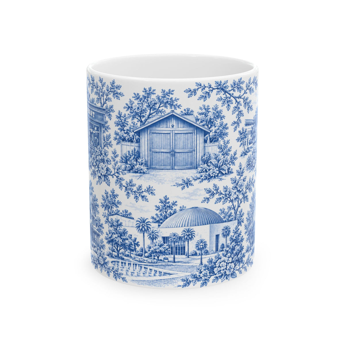 Silicon Valley Blue Toile de Jouy 11oz Ceramic Mug