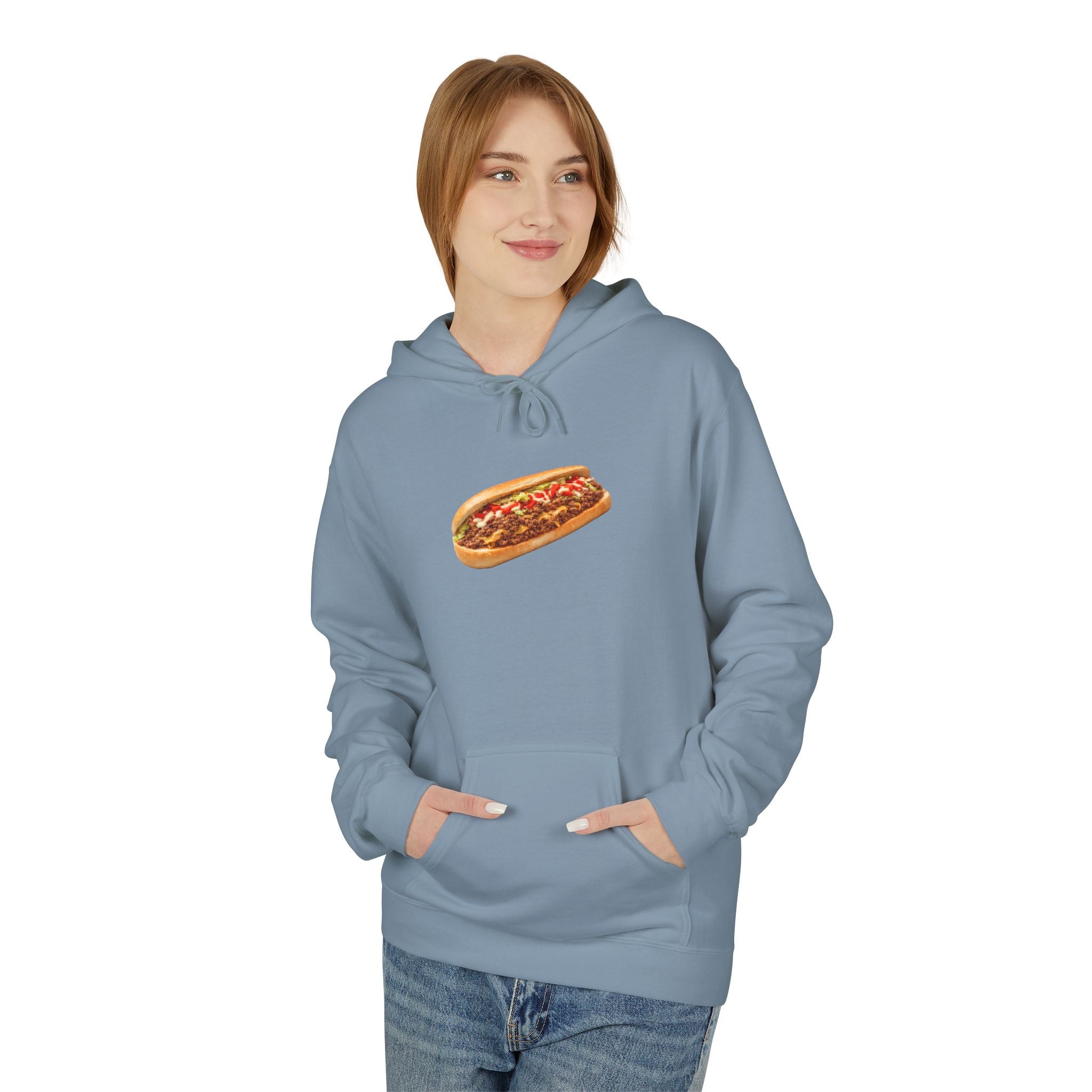 NYC Chopped Cheese Hoodie — New York Sandwich Hooded Pullover Sweatshirt