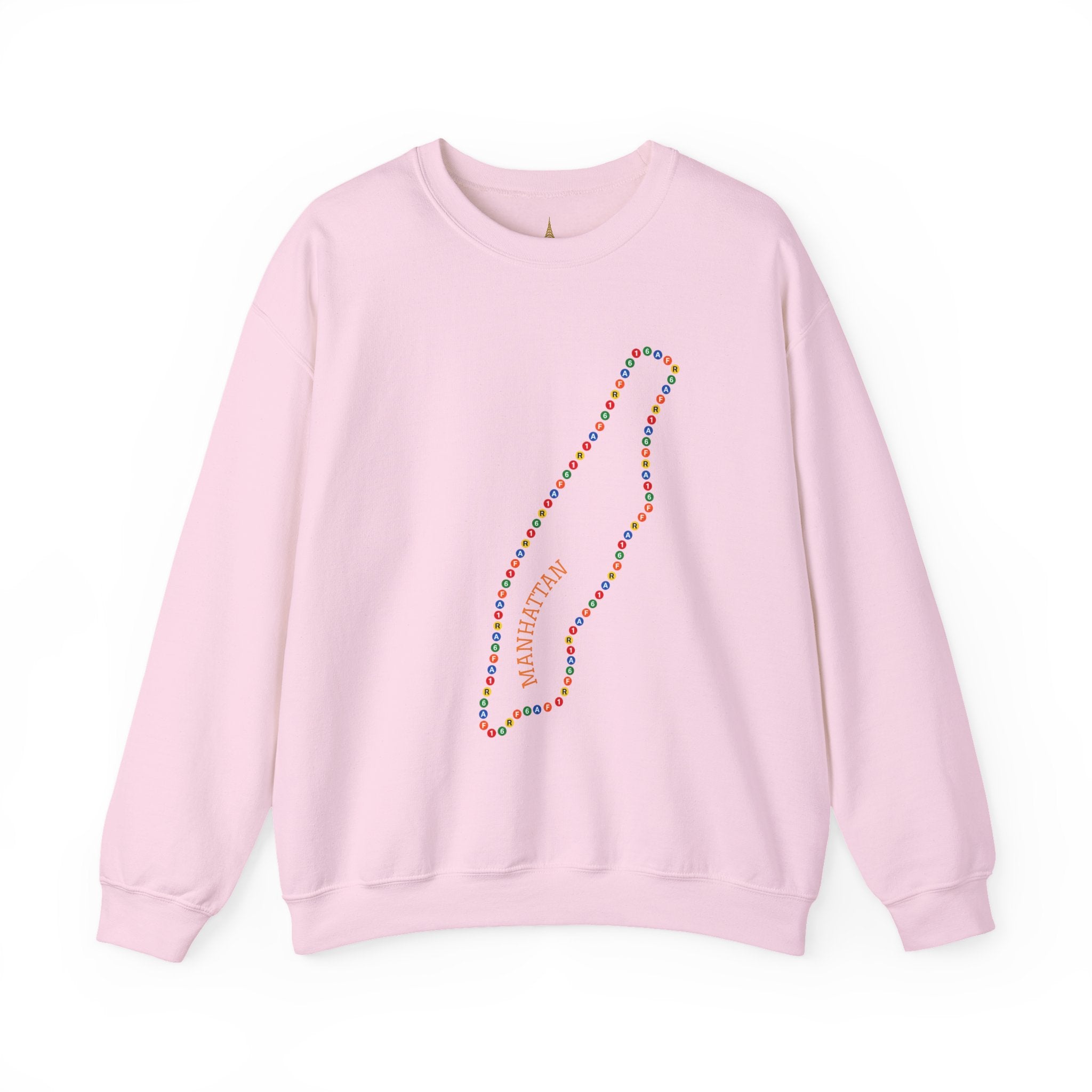 Manhattan Map Subway Signs Sweatshirt | NYC Crewneck Sweater