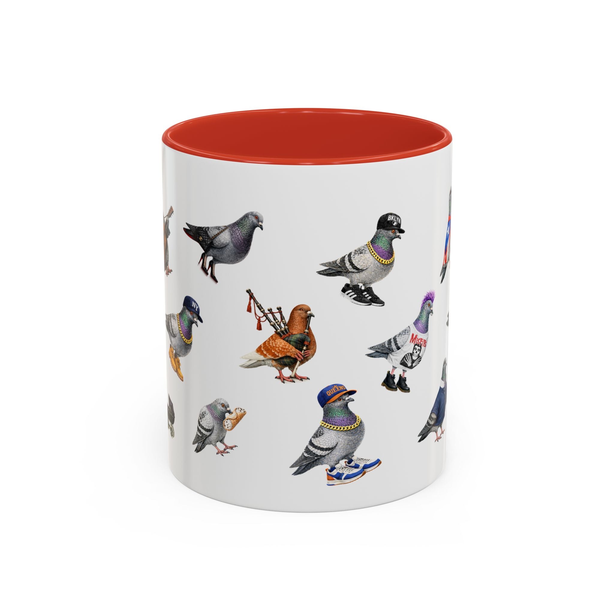 Pigeons of New York Colorful Mug | NYC Pigeon Bird Lovers Coffee Cup