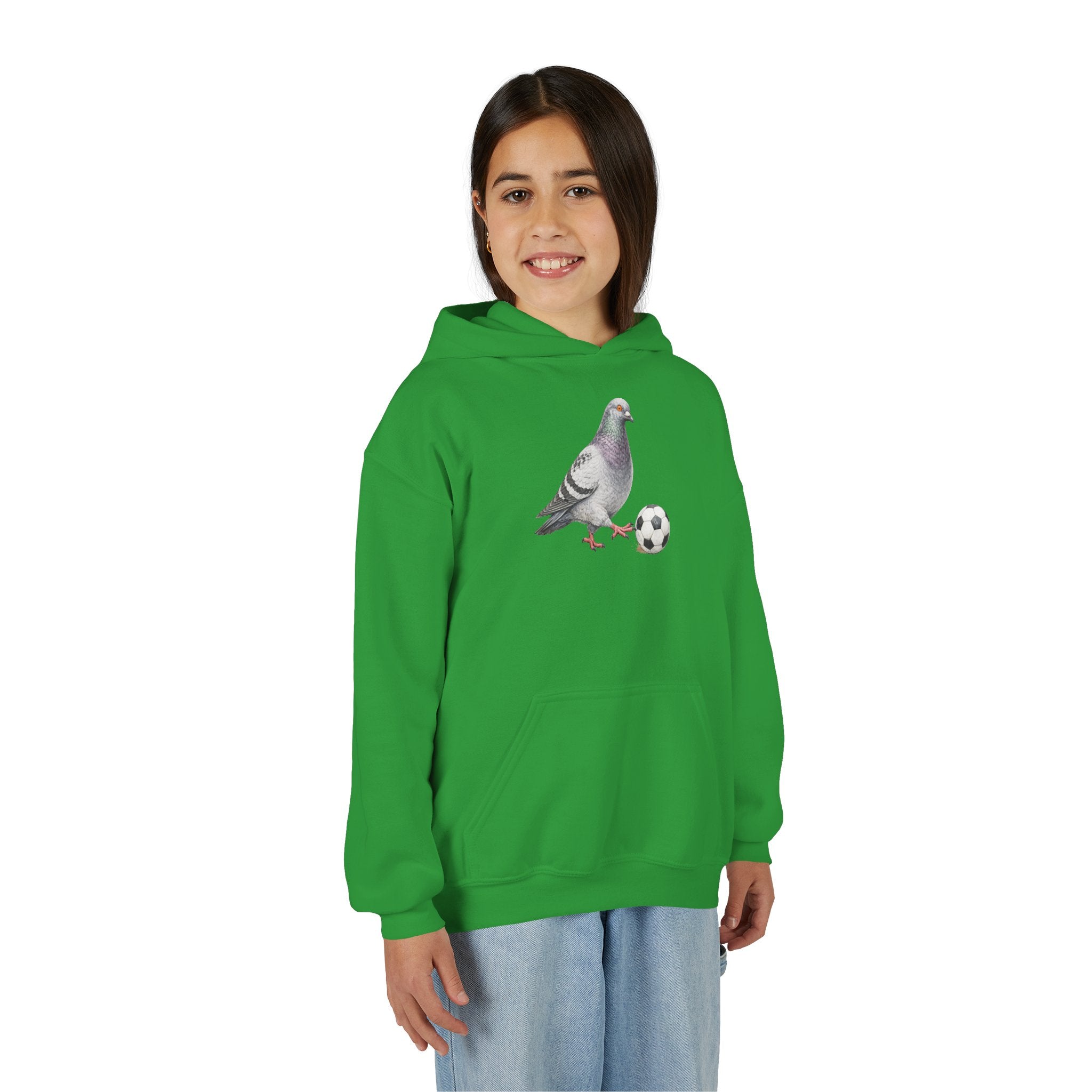 Sudadera con capucha personalizable de paloma de Corona NYC para niños | Sudadera con capucha para niños amantes de las aves y jugadores de fútbol de Nueva York