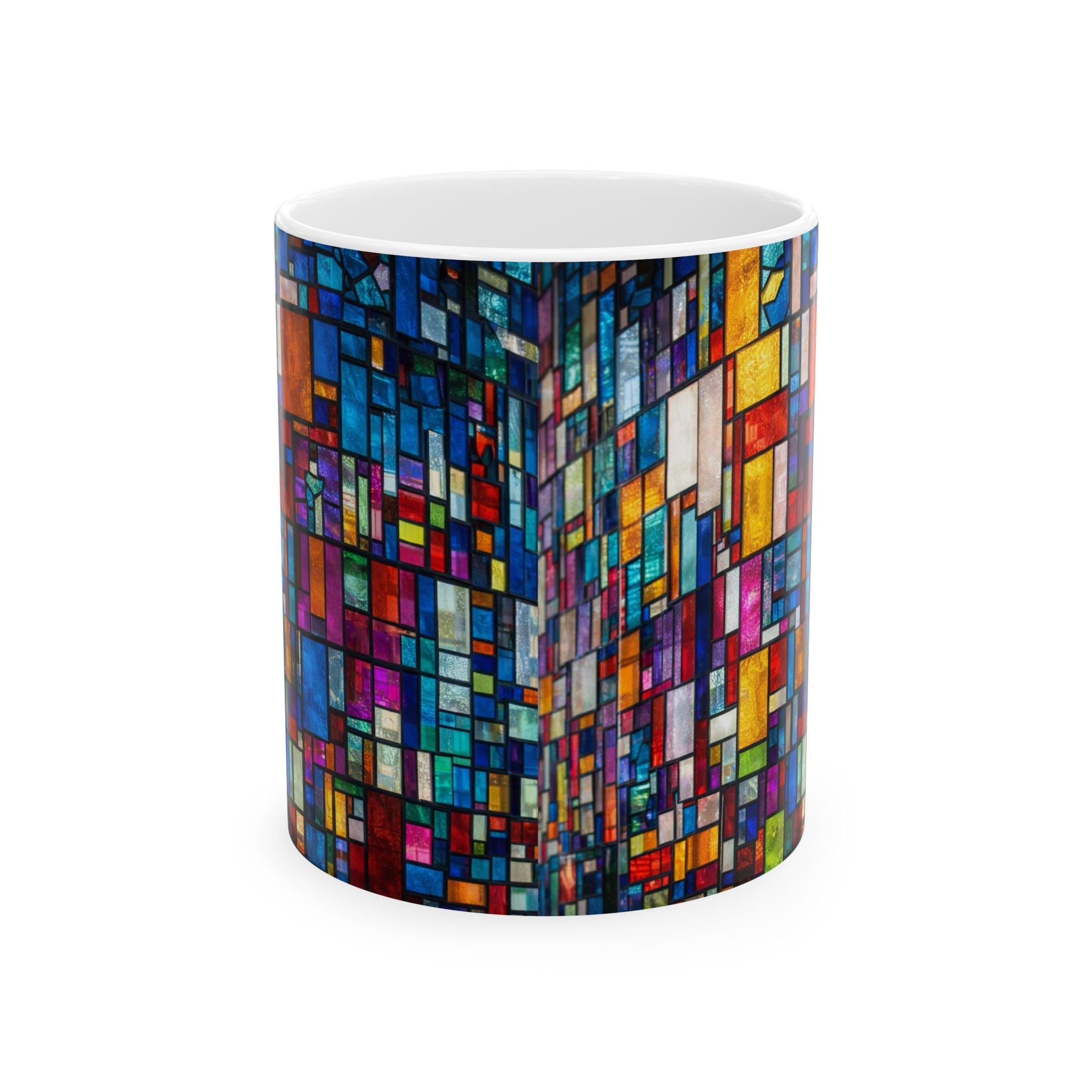 Brooklyn Mosaic Water Tower Mug | Colorful Geometric Ceramic Mug